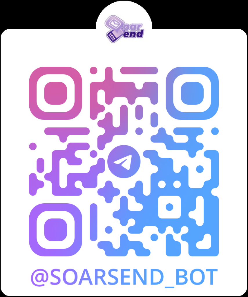 Scan to chat with @SoarSend_bot on Telegram